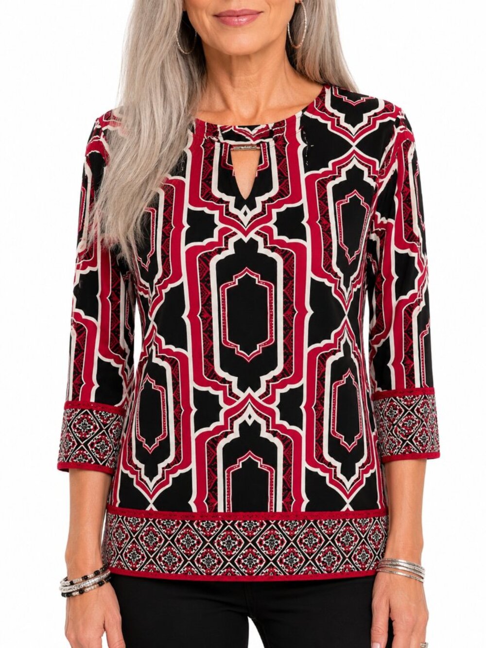 JM Collections Printed Top